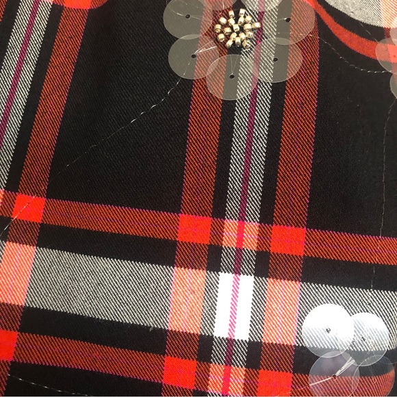 Anthropologie Maeve embellished plaid midi skirt. - Picture 5 of 14